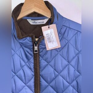 PETER MILLAR CROWN MENS ESSEX QUILTED TRAVEL VEST SIZE medium NAVY